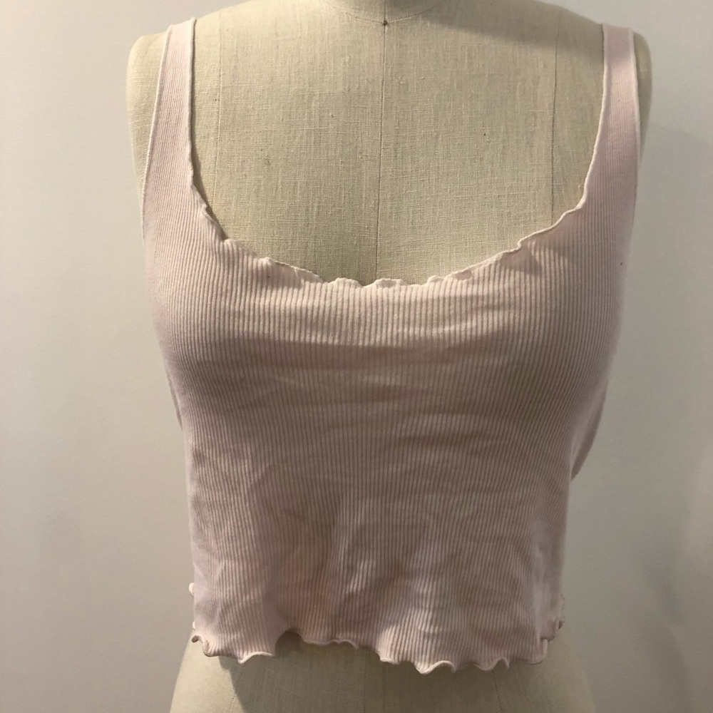 Ruffly Pink Brandy top